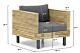 Lifestyle New York/Seaside 120 cm loungeset met stoel 6-delig
