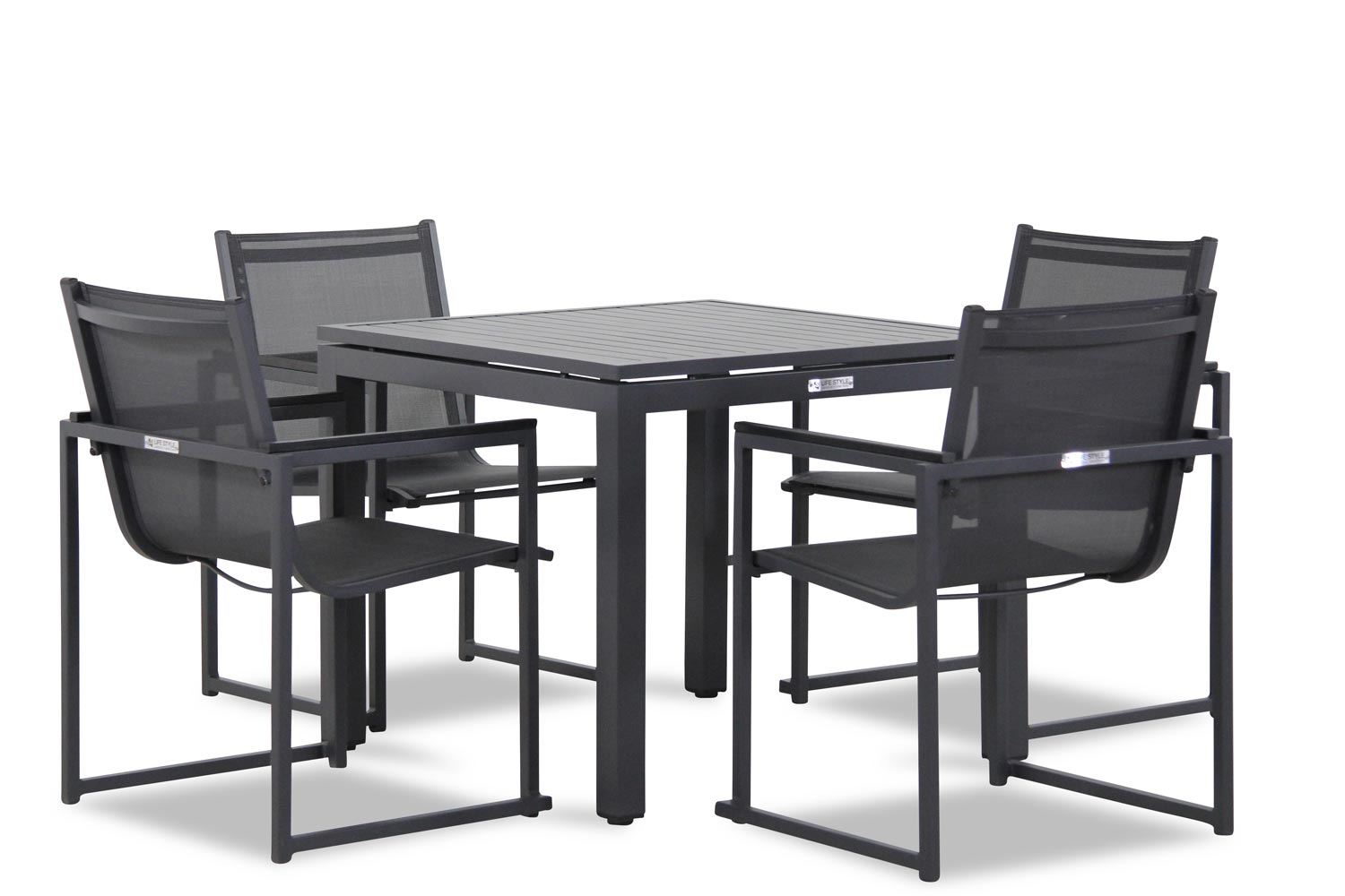 Lifestyle Delgada/Concept 90 cm dining tuinset 5-delig stapelbaar
