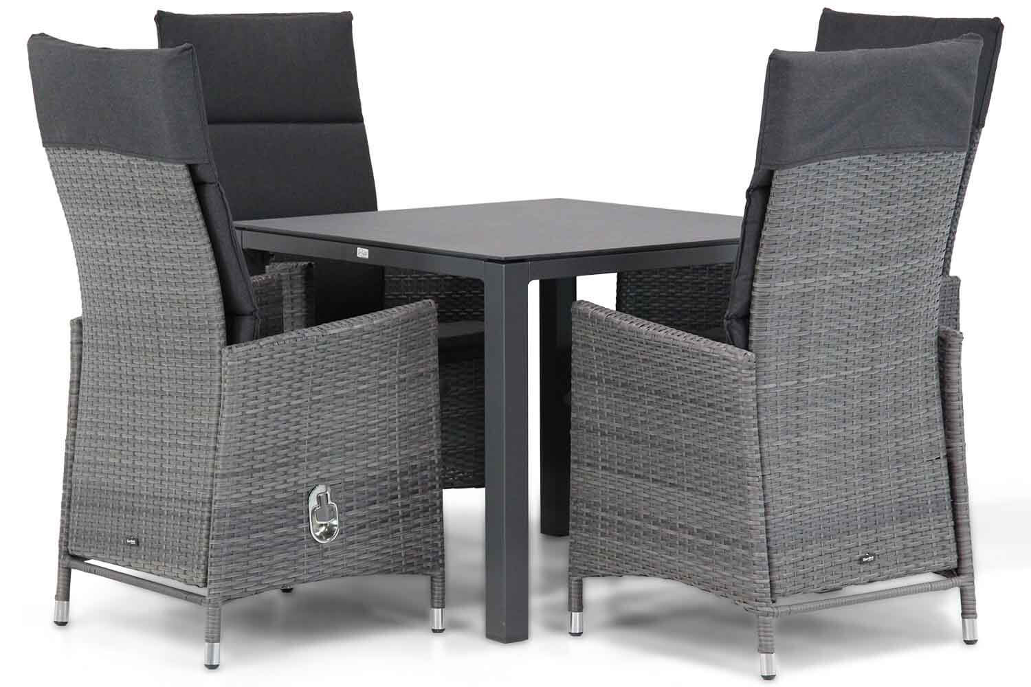 Garden Collections Denver/Pallazo 90 cm dining tuinset 4-delig