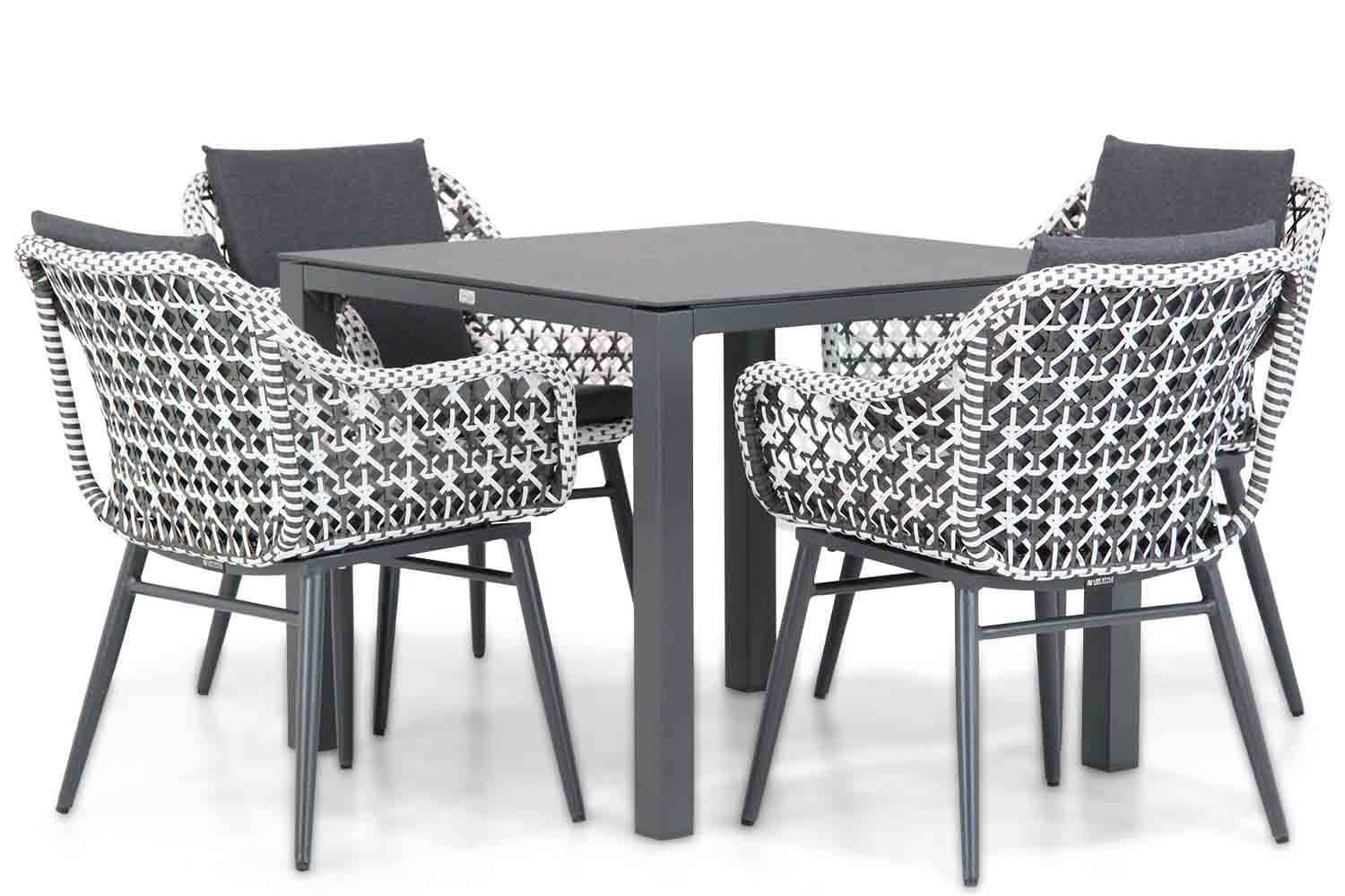 Lifestyle Dolphin/Pallazo 90 cm dining tuinset 4-delig