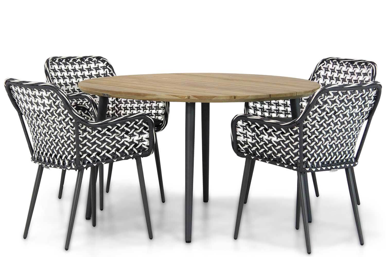 Domani Emory/Montana 130 cm rond dining tuinset 5-delig