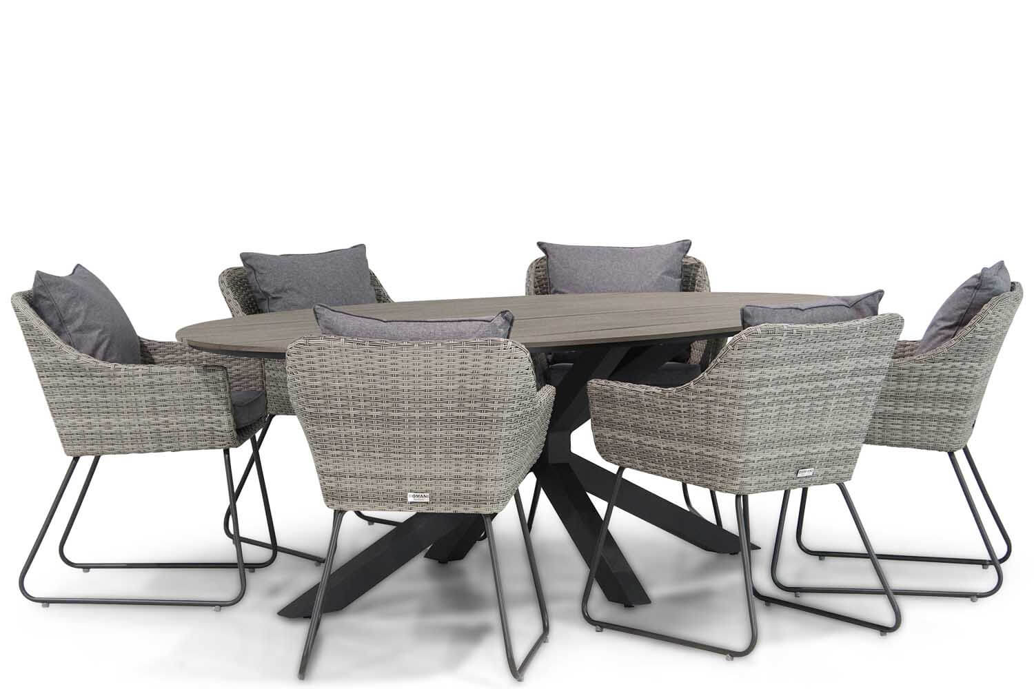 Domani Tibertuno/Matara 220 cm dining tuinset 7-delig