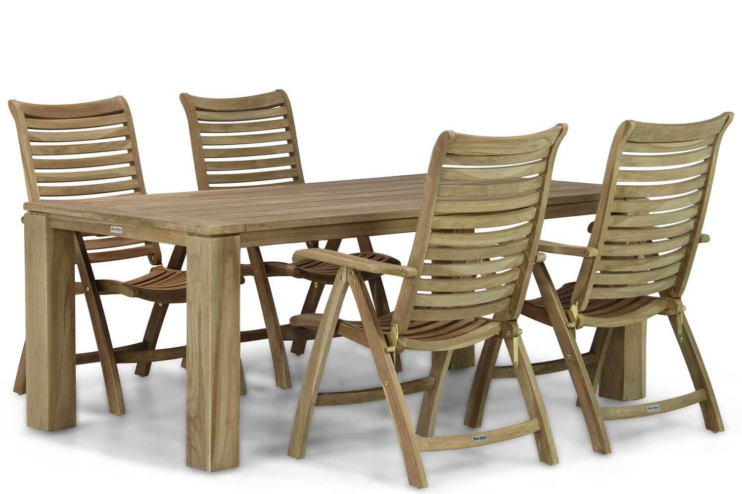 Garden Collections Birmingham/Brighton 200 cm dining tuinset 5-delig Garden Collections Birmingham/Brighton 200 cm dining tuinset 5-delig