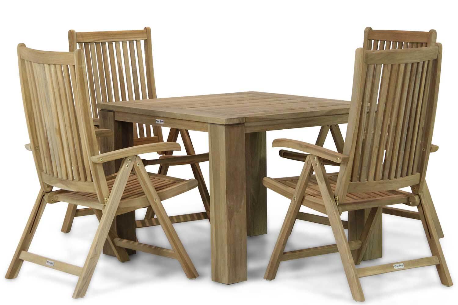 Garden Collections CanterburyBrighton 100 cm dining tuinset 5 delig