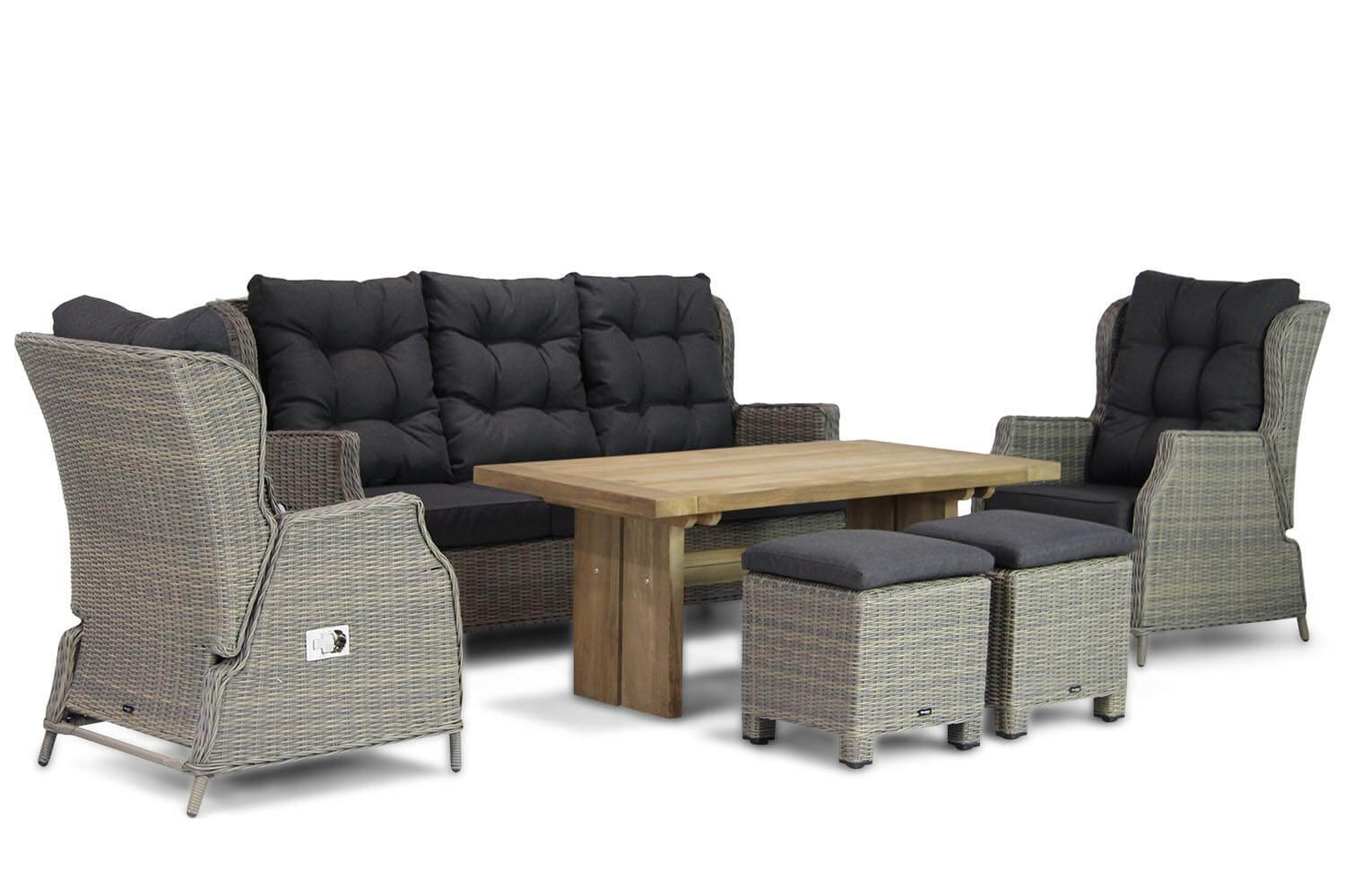 Garden Collections Chicago/Brighton 140 cm dining loungeset 6-delig