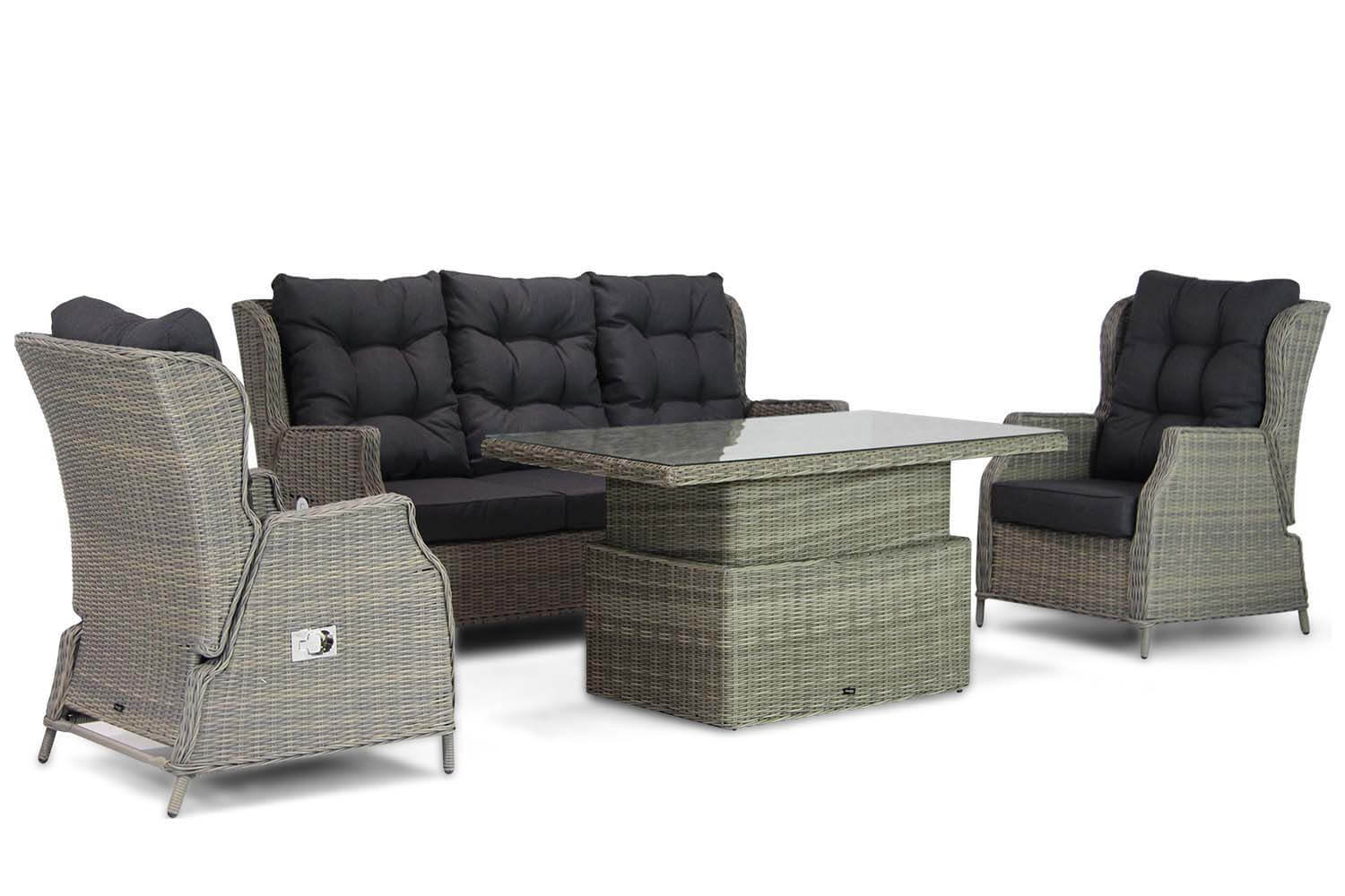 Garden Collections Chicago/Hamilton 140 cm dining loungeset 4-delig
