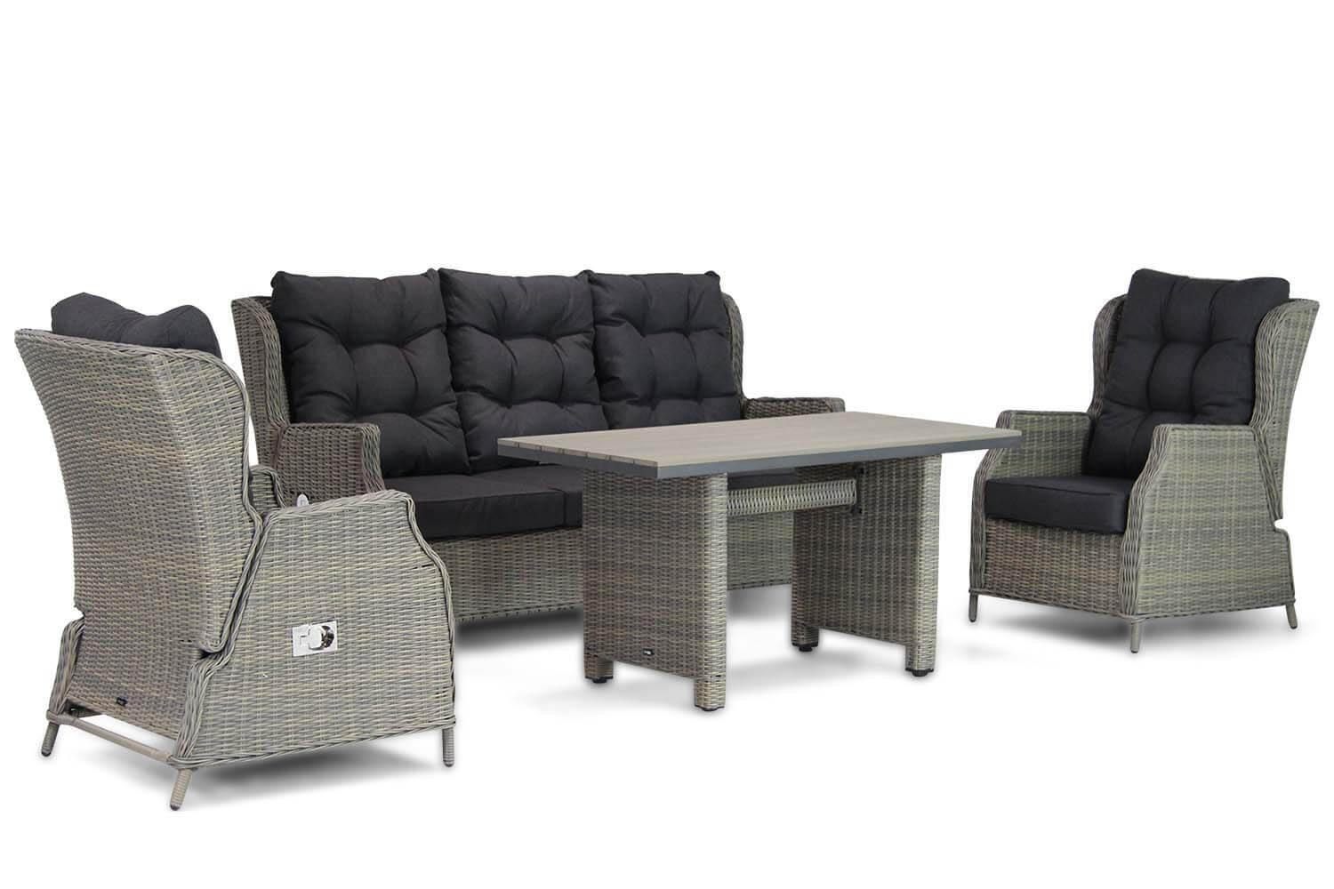 Garden Collections Chicago-Lusso 130 cm dining loungeset 4-delig