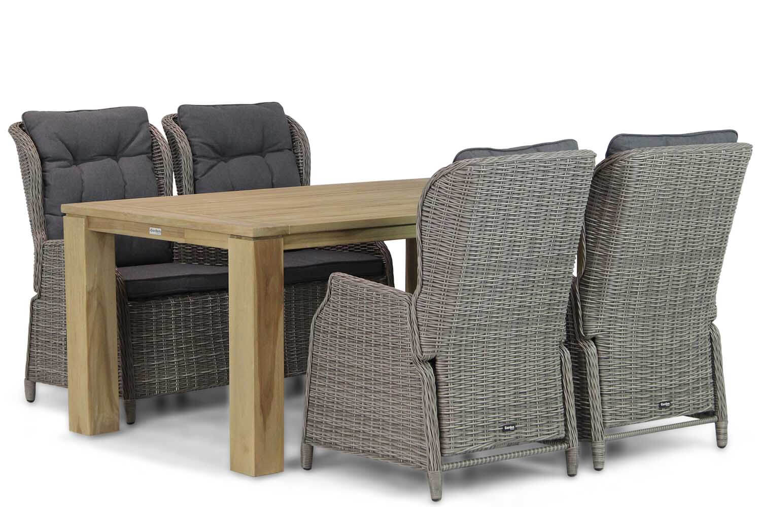 Garden Collections Edingburgh/Brighton 165 cm dining tuinset 5-delig