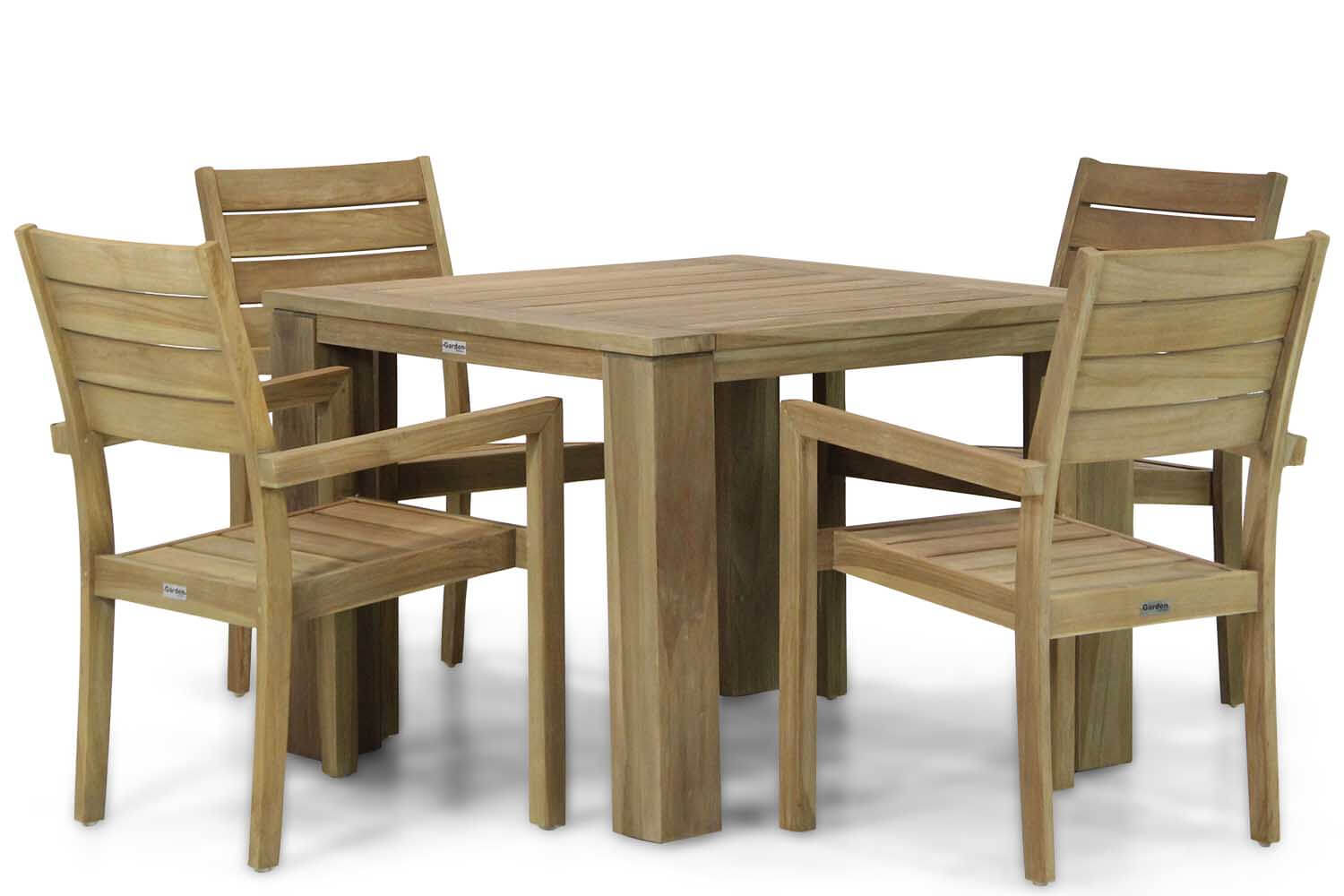 Garden Collections LiverpoolBrighton 100 cm dining tuinset 5 delig