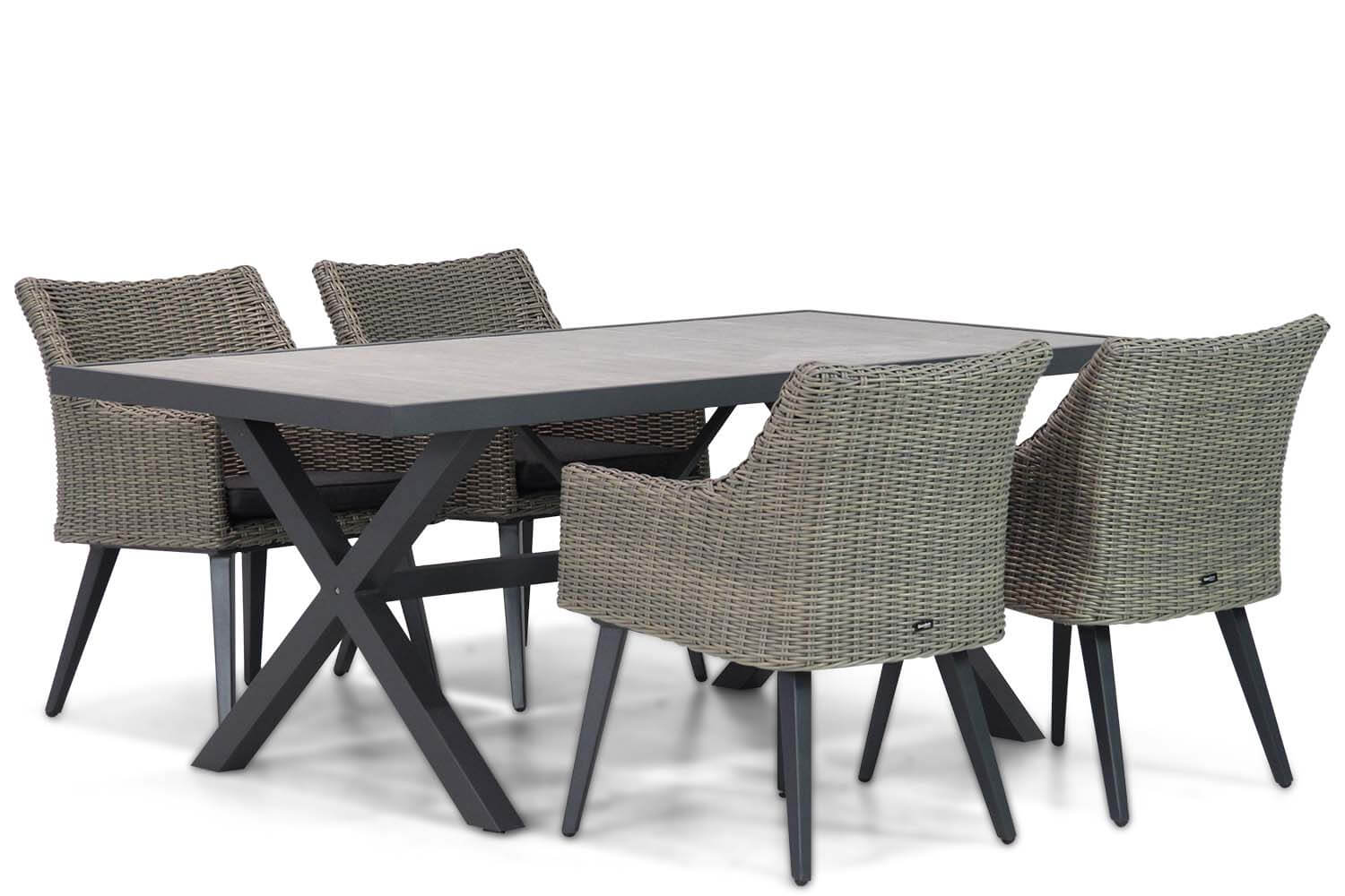 Garden Collections Milton/Crossley 185 cm dining tuinset 5-delig