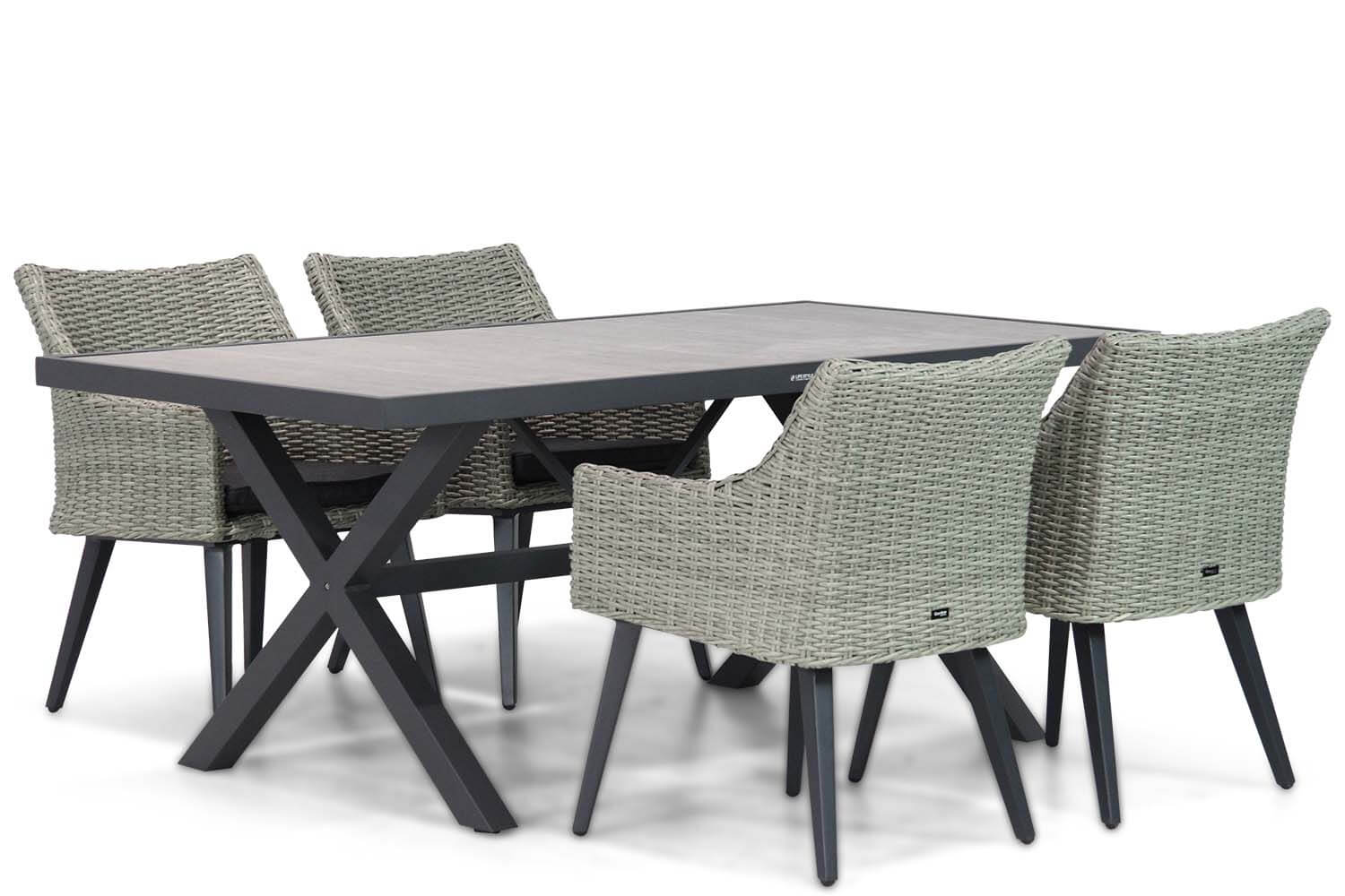 Garden Collections Milton/Crossley 185 cm dining tuinset 5-delig
