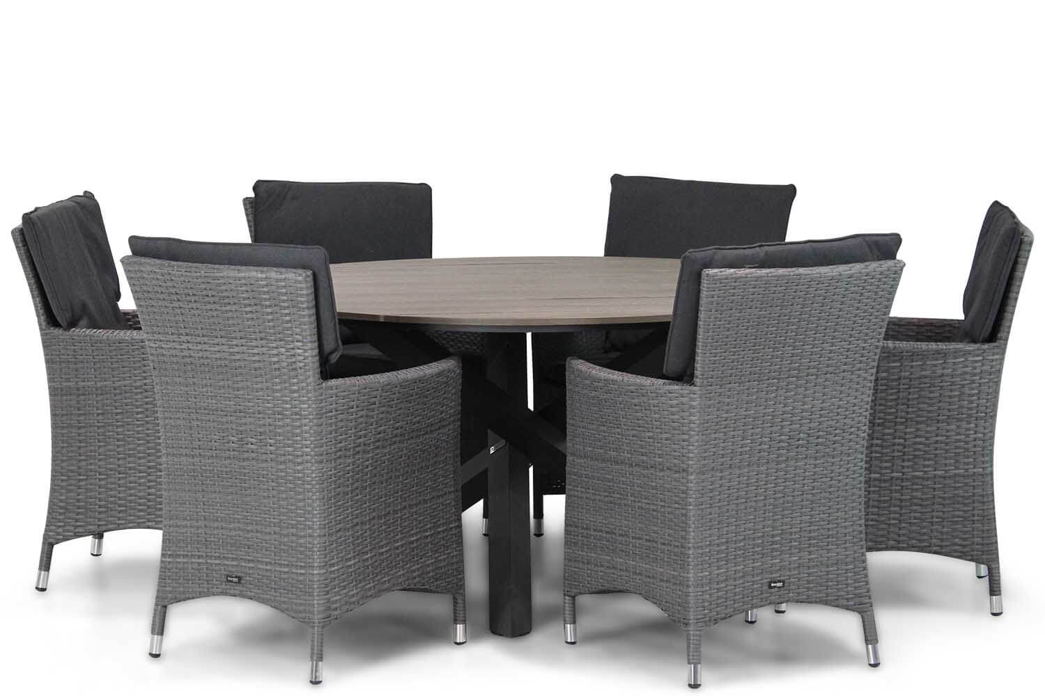 Garden Collections Orlando/Ancona 150 cm dining tuinset 7-delig
