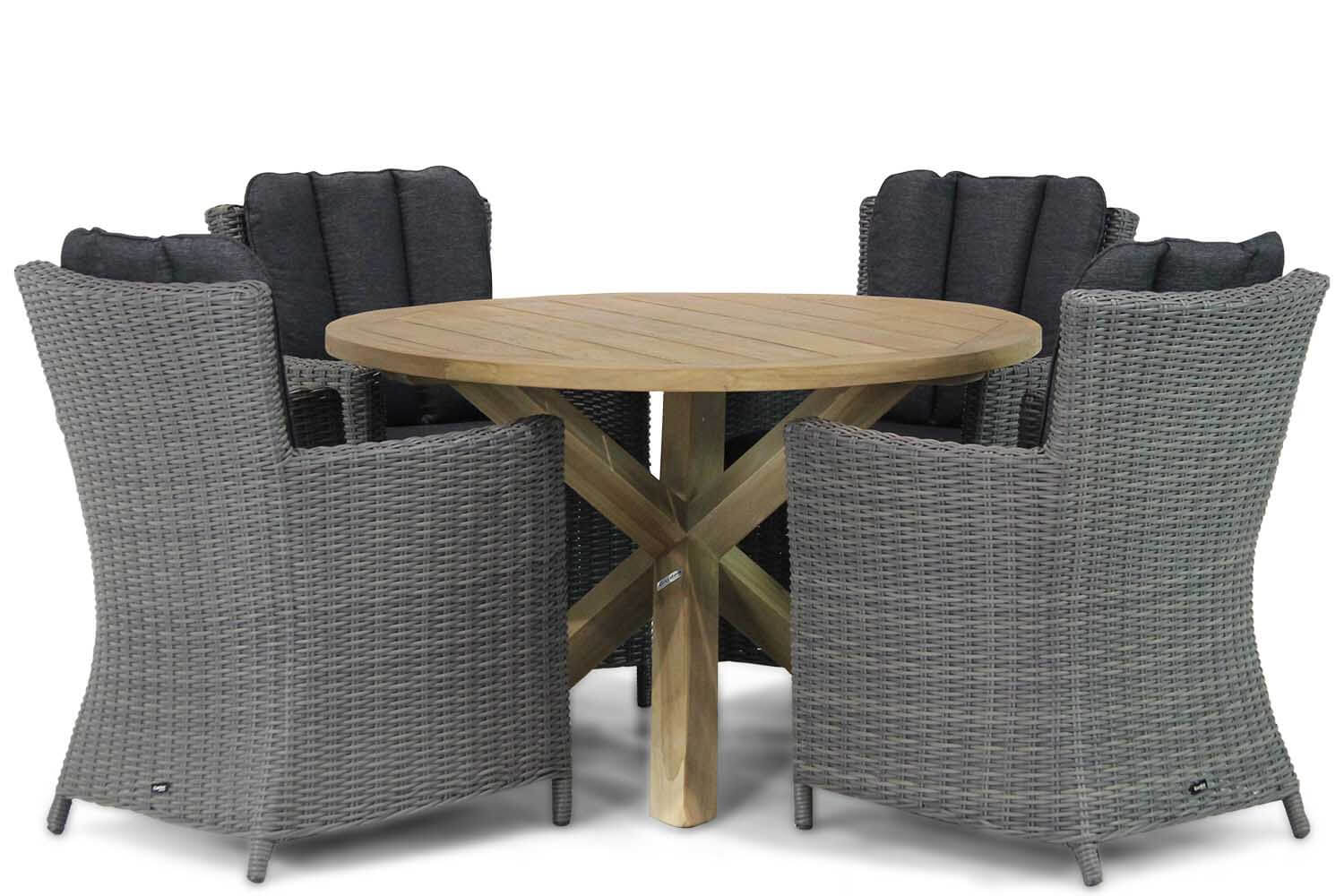 Garden Collections Venerdi-Sand City 120 cm rond dining tuinset 5-delig