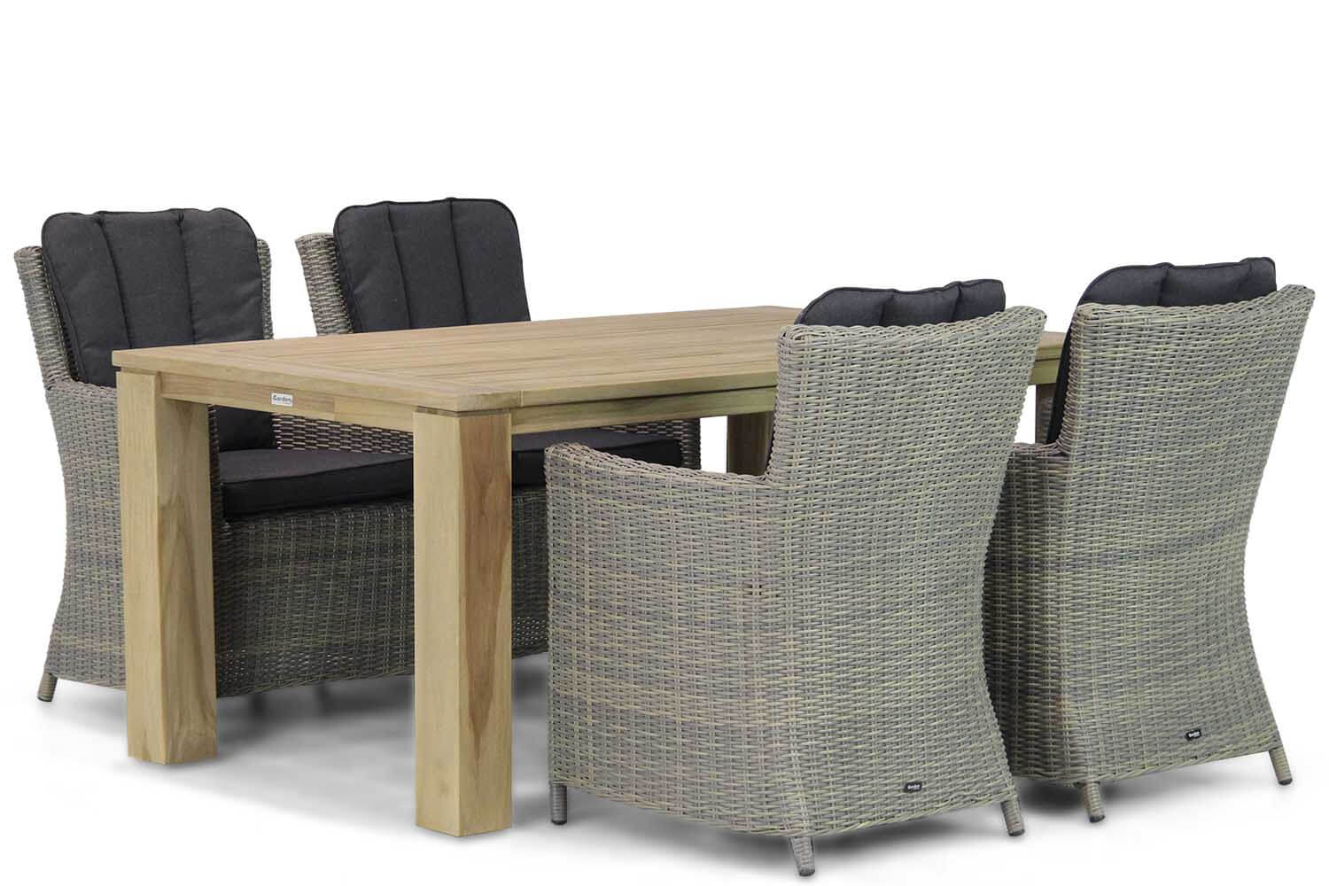 Garden Collections Venerdi/Brighton 165 cm dining tuinset 5-delig