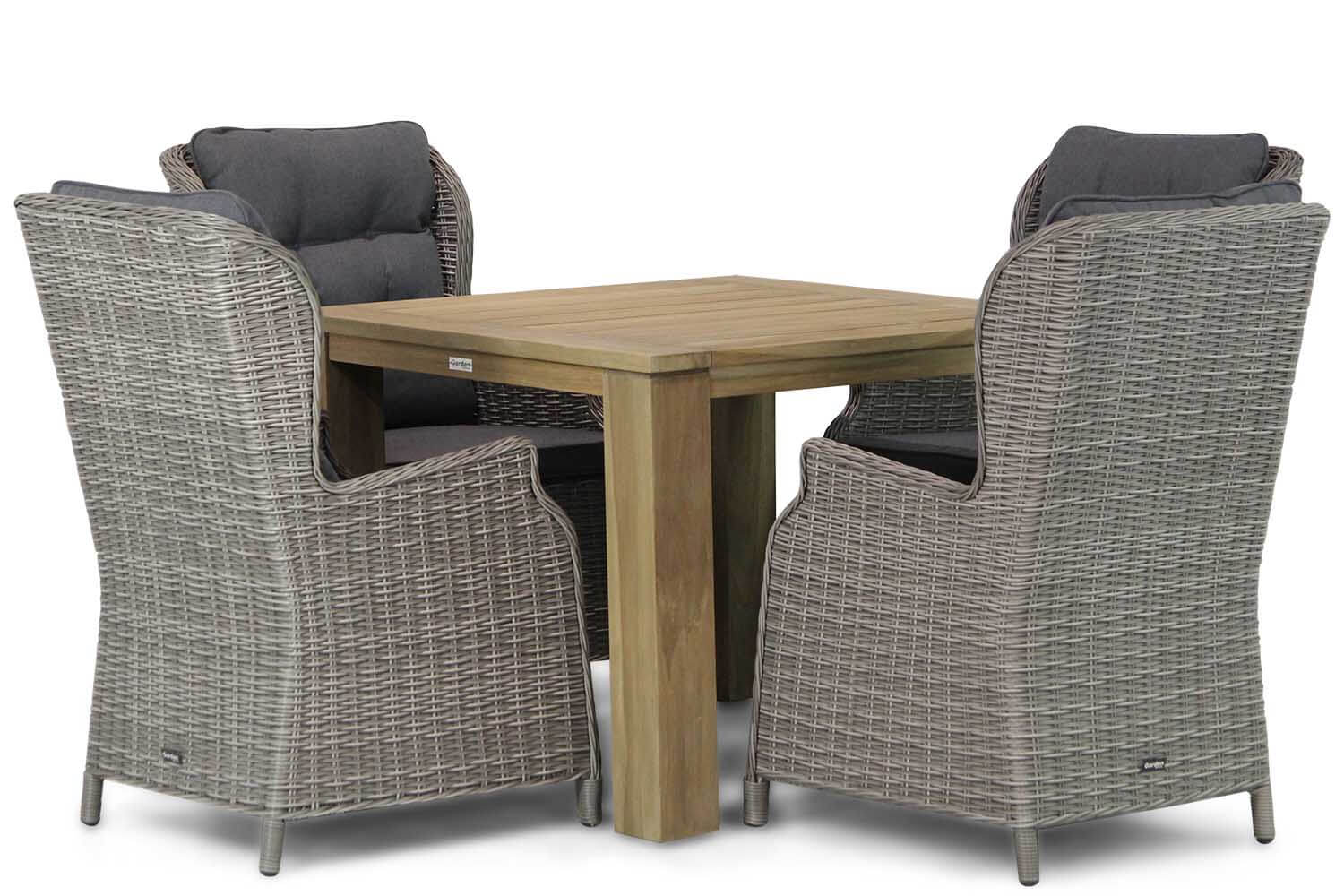 Garden Collections Windsor/Brighton 100 cm dining tuinset 5-delig