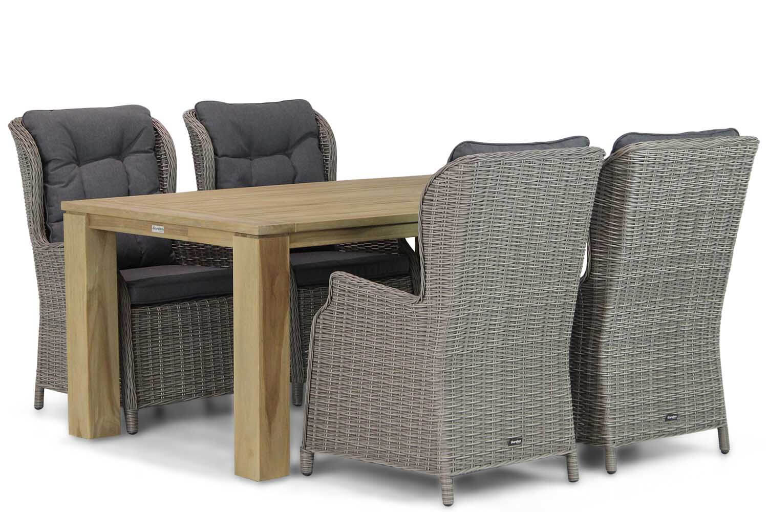 Garden Collections Windsor/Brighton 165 cm dining tuinset 5-delig