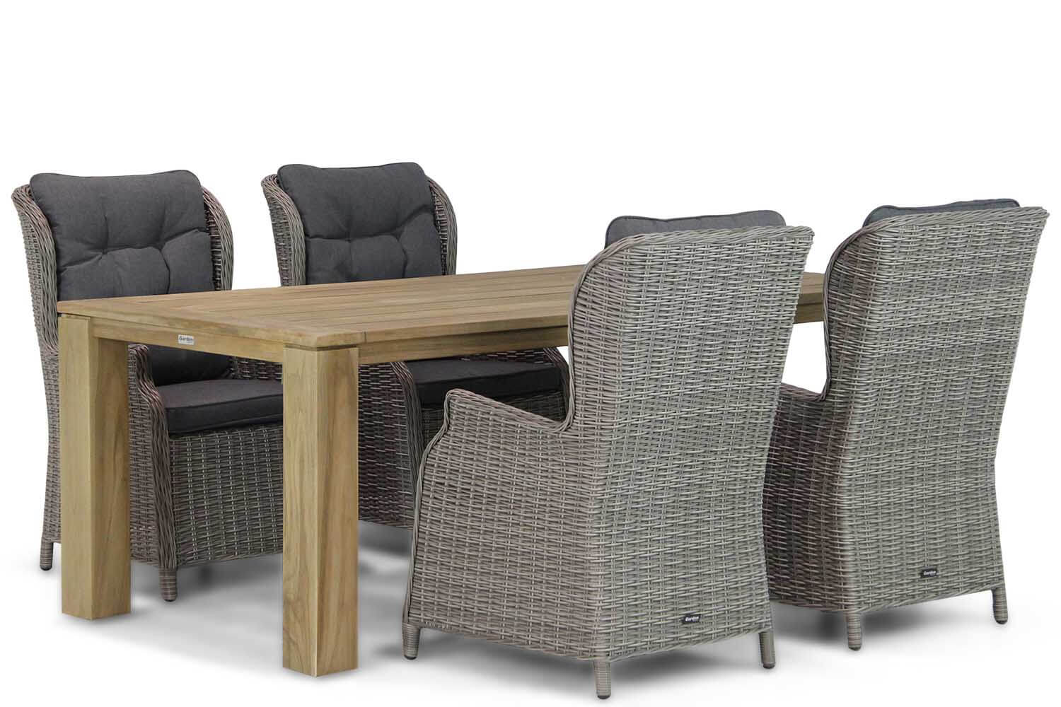 Garden Collections Windsor/Brighton 200 cm dining tuinset 5-delig