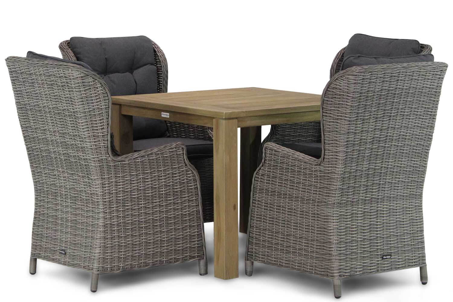 Garden Collections Windsor/Bristol 90 cm dining tuinset 5-delig Garden Collections Windsor/Bristol 90 cm dining tuinset 5-delig
