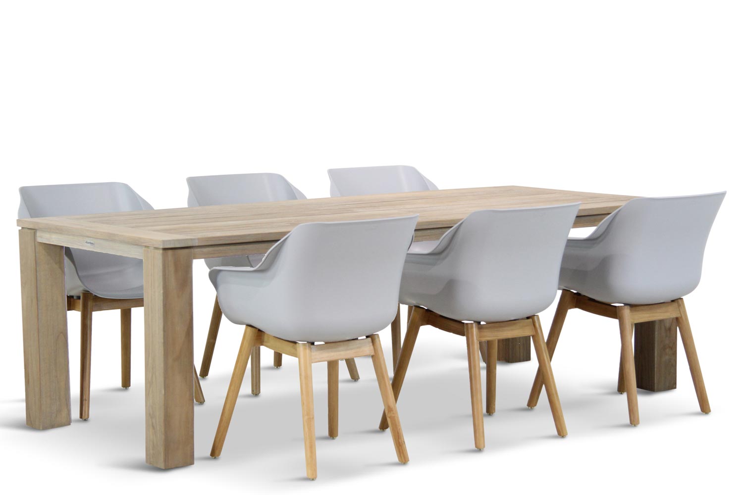 Hartman Sophie teak Brighton 240 cm dining tuinset 7 delig