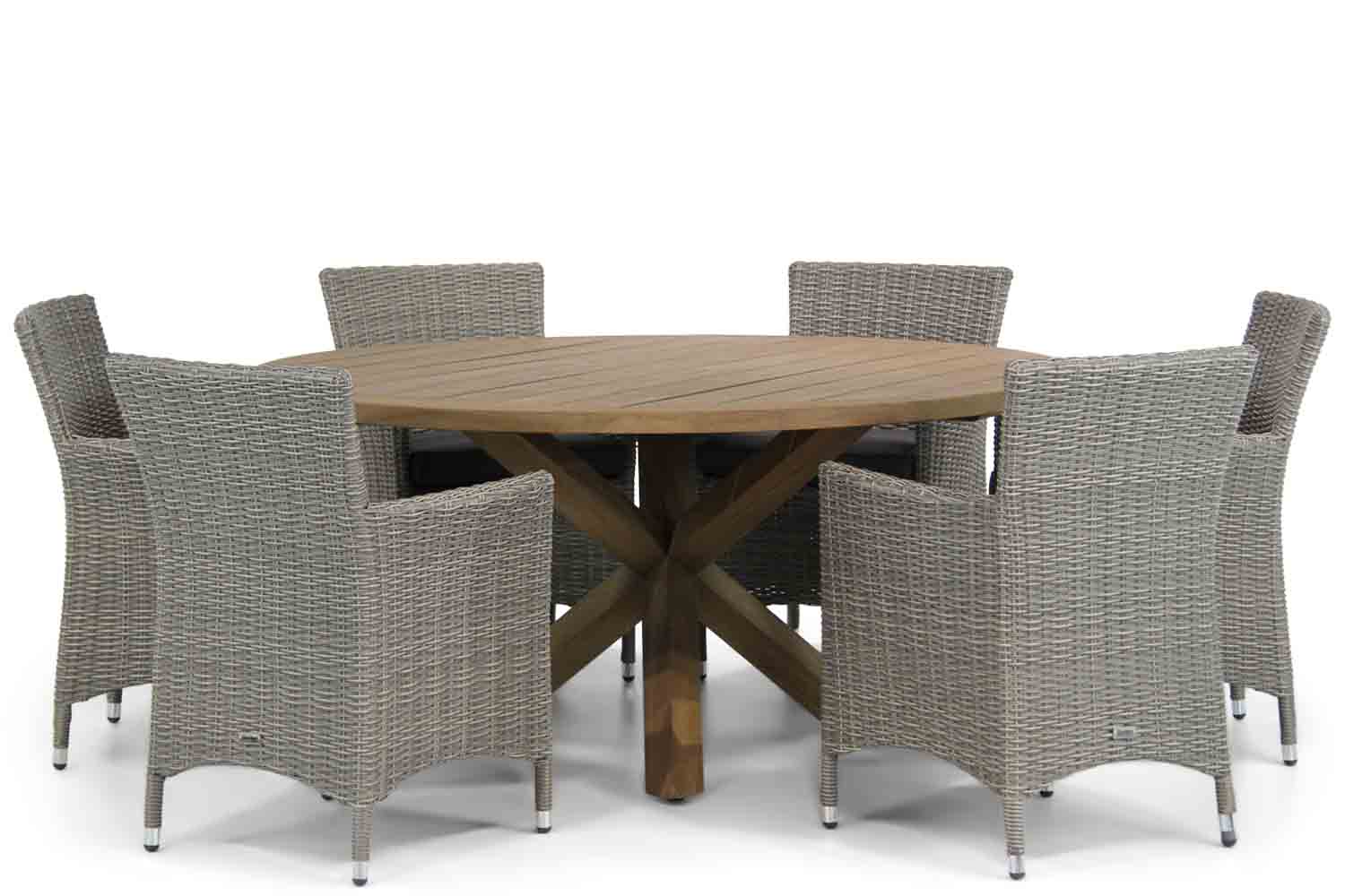 Garden Collections DublinSand City 160 cm dining tuinset 7 delig