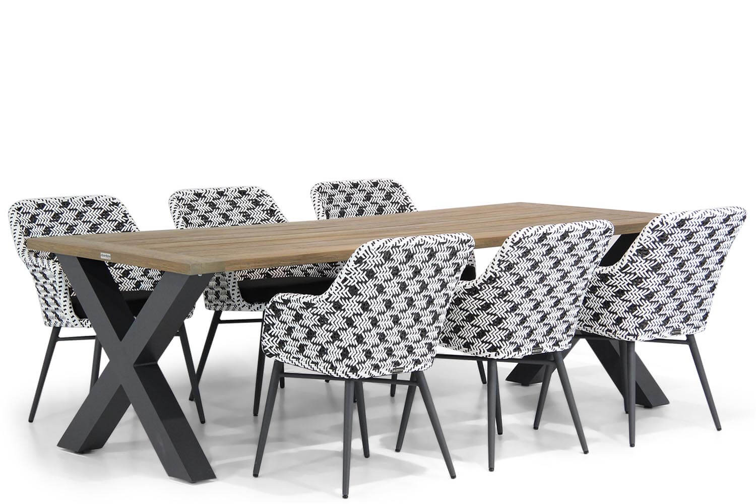 Lifestyle Crossway-Cardiff 240 cm dining tuinset 7-delig