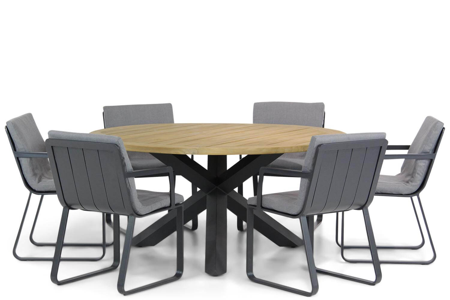 Lifestyle Estancia/Rockville 160 cm rond dining tuinset 7-delig aanbieding