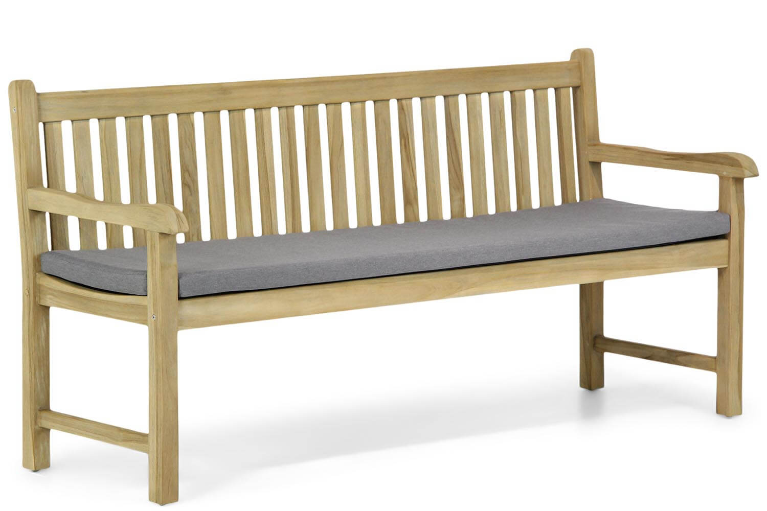 Garden Collections Preston tuinbank teak 180 cm incl. antraciet kussen Garden Collections Preston tuinbank teak 180 cm incl. antraciet kussen