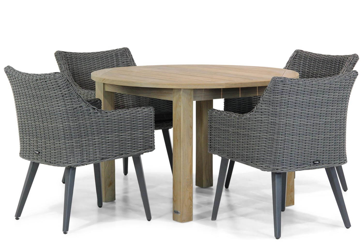 Garden Collections Milton/Brighton rond 120 cm dining tuinset 5-delig