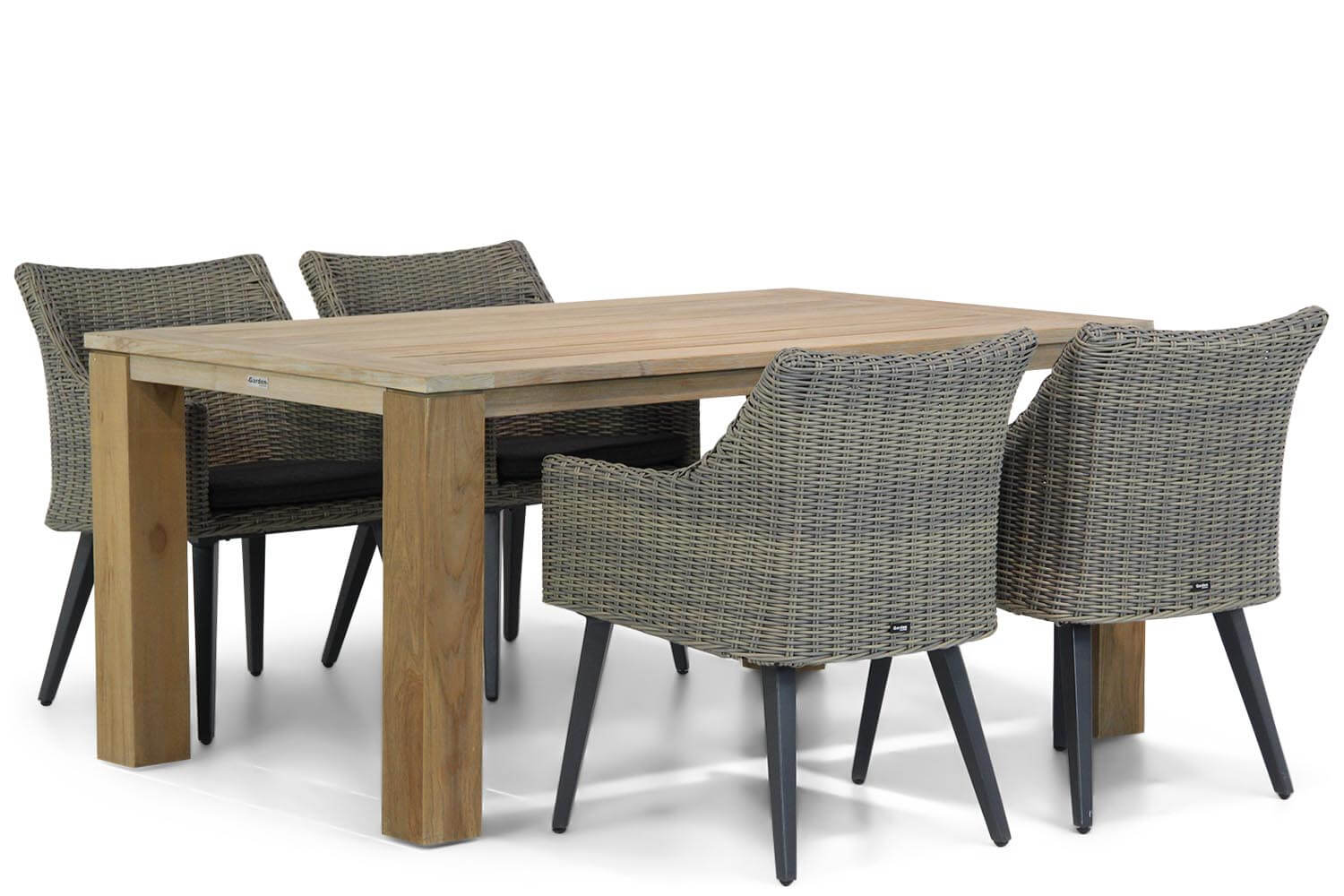 Garden Collections Milton/Brighton 165 cm dining tuinset 5-delig