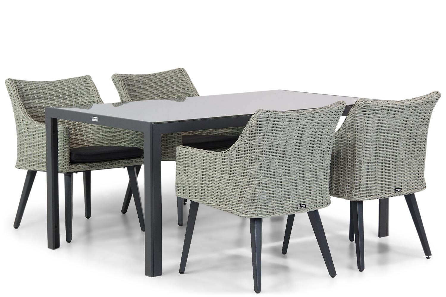 Garden Collections MiltonMondello 160 cm dining tuinset 5 delig