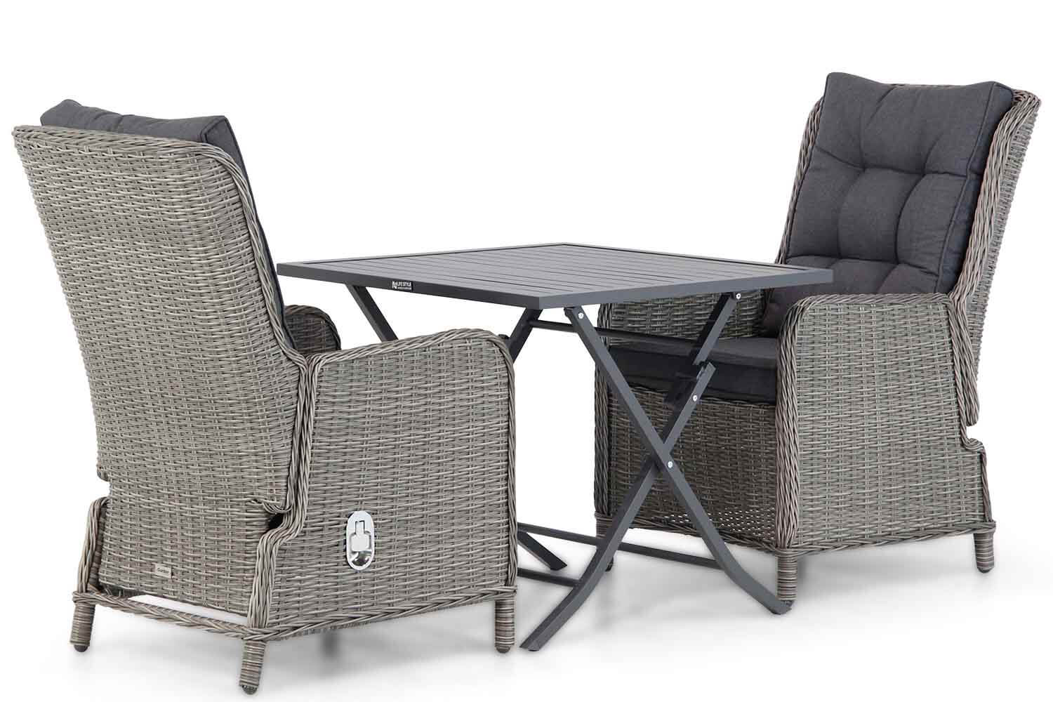 Garden Collections Kingston/Nicola 80 cm dining tuinset 3-delig