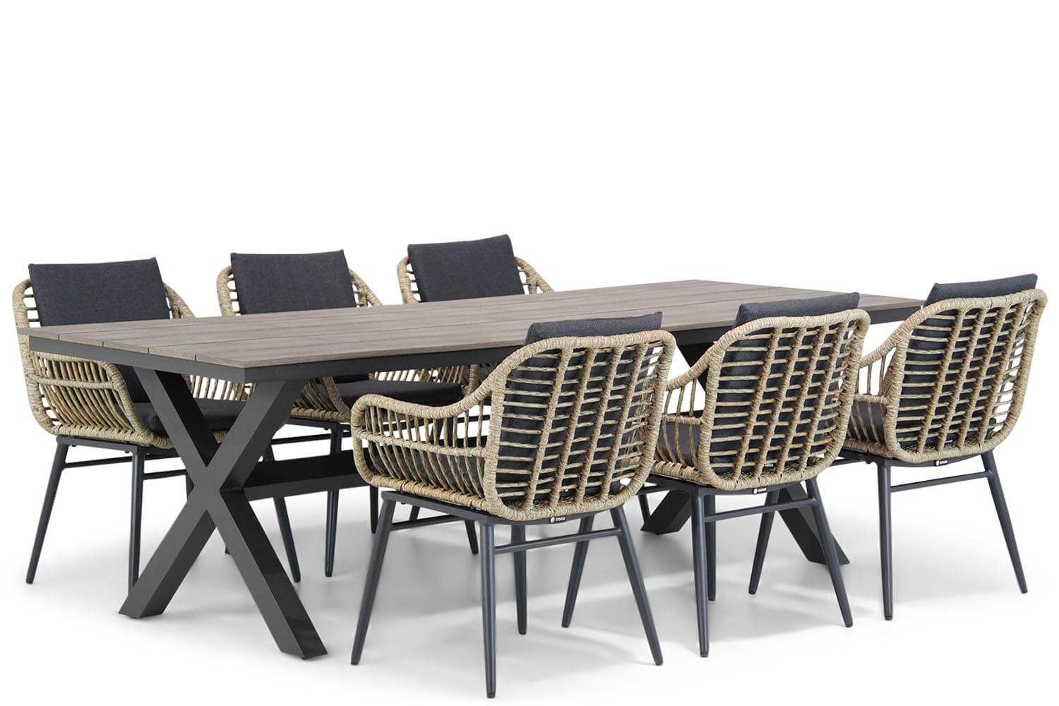 Coco Leonardo/Forest 240 cm dining tuinset 7-delig