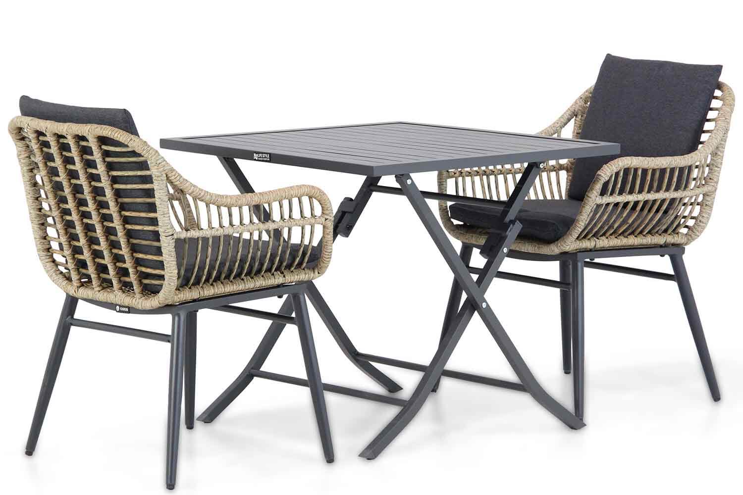 Coco Leonardo/Nicola 80 cm dining tuinset 3-delig
