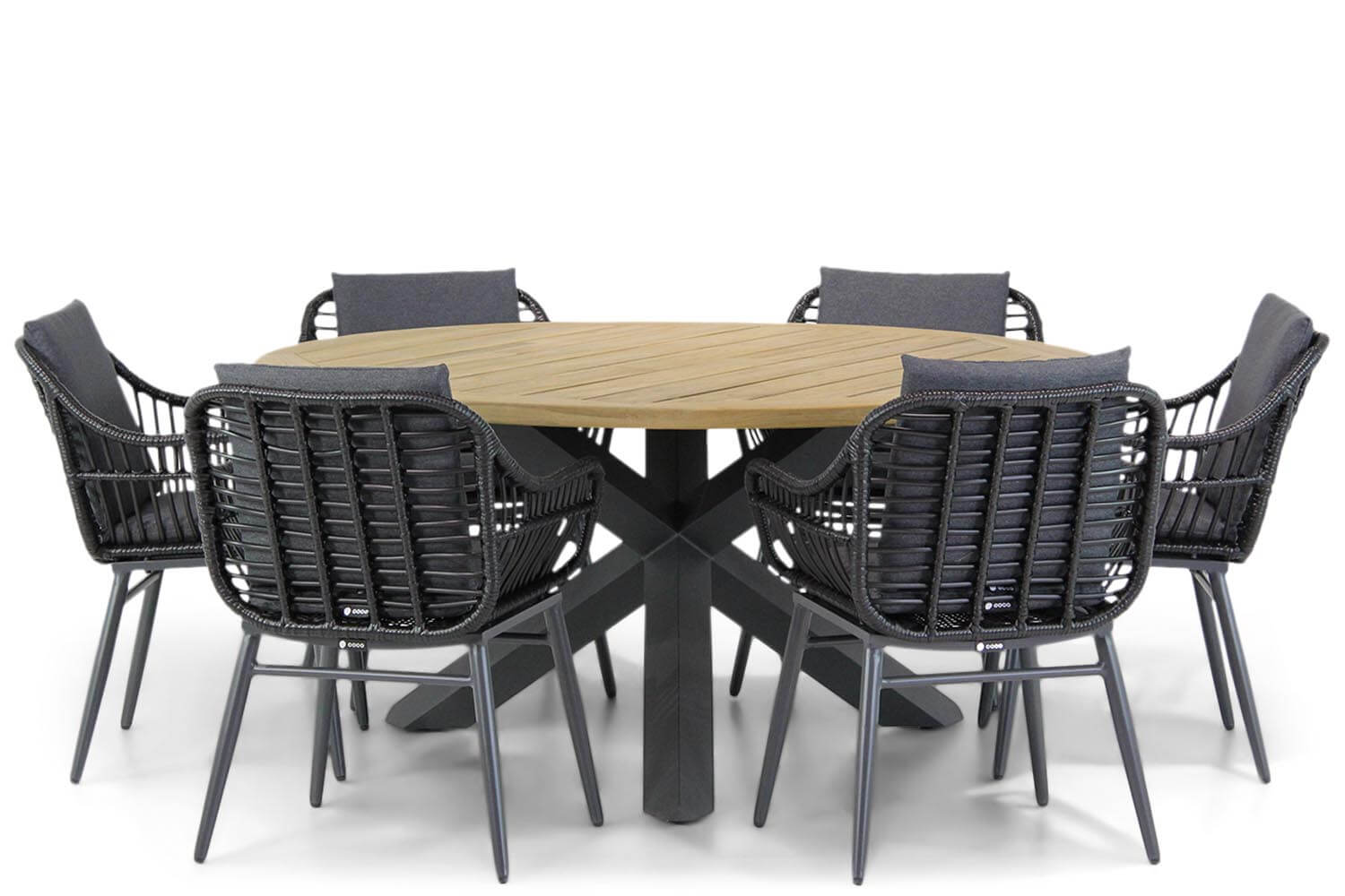 Coco Leonardo/Rockville 160 cm dining tuinset 7-delig