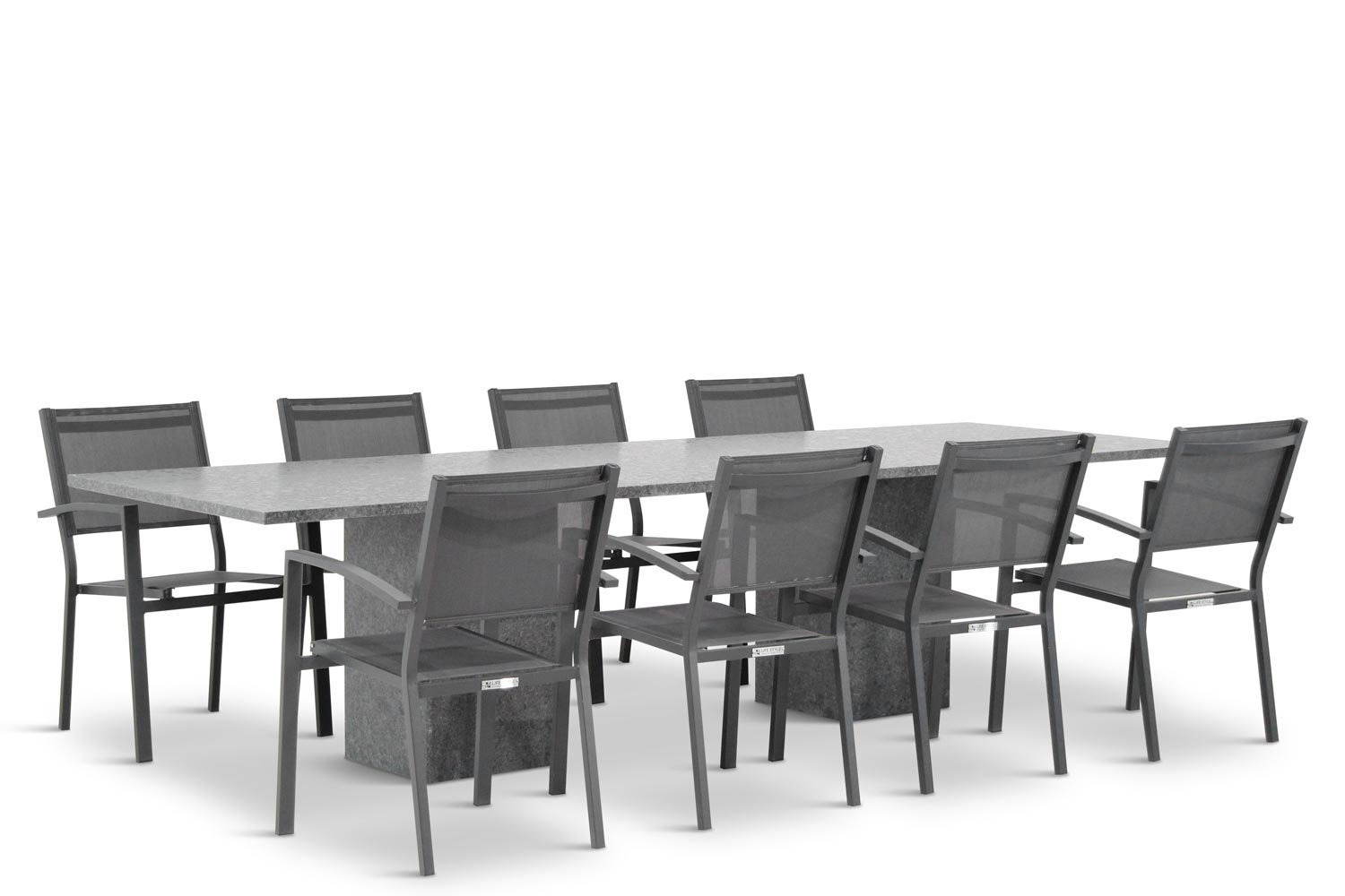 Lifestyle Amarilla/Graniet 300 cm dining tuinset 9-delig stapelbaar