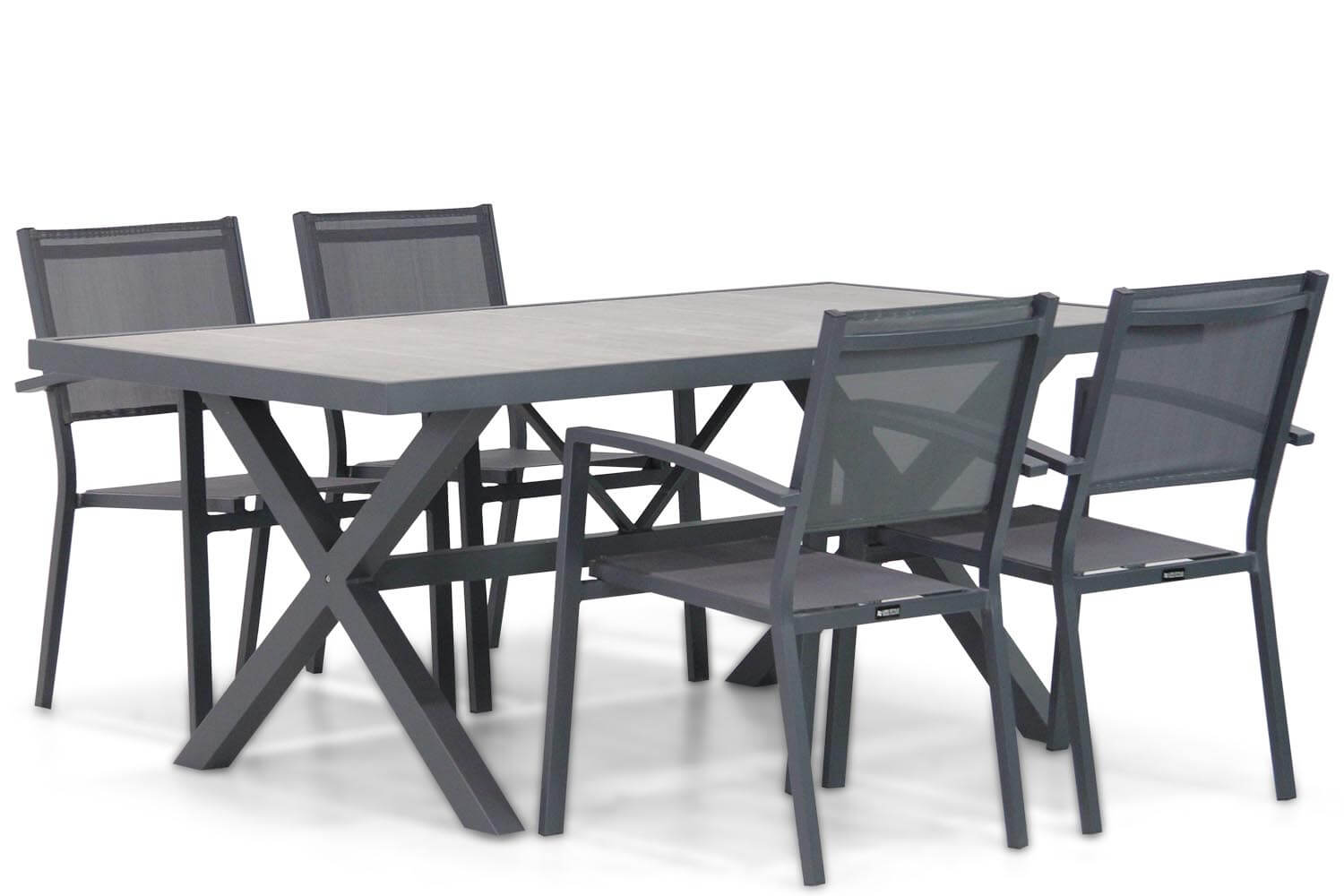 Lifestyle Amarilla/Crossley 185 cm dining tuinset 5-delig