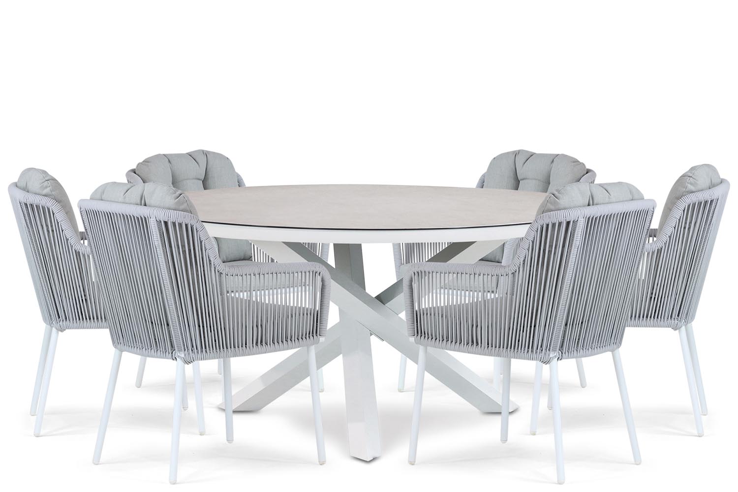 Santika Tendenza/Livorno 150 cm dining tuinset 7-delig