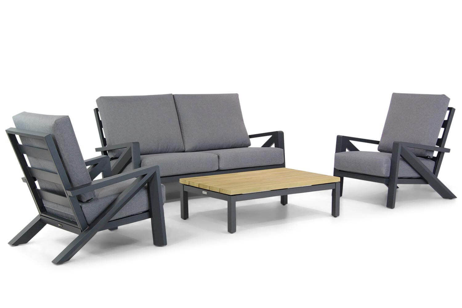 Santika Cinta/Riviera 120 cm stoel-bank loungeset 4-delig - Quick Dry Foam