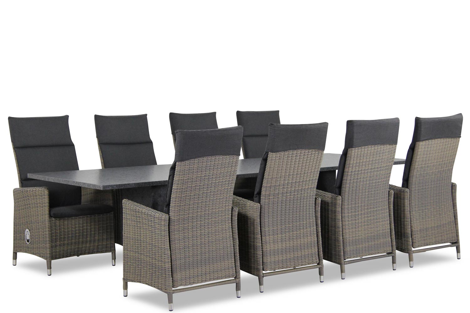 Garden Collections Madera/Graniet 300 cm dining tuinset 9-delig