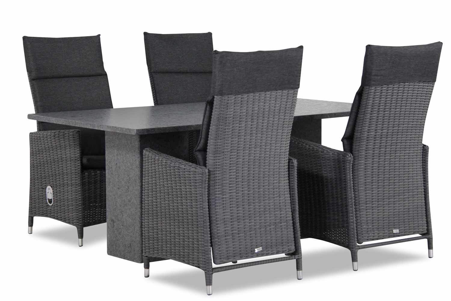Garden Collections MaderaGraniet 180 cm dining tuinset 5 delig