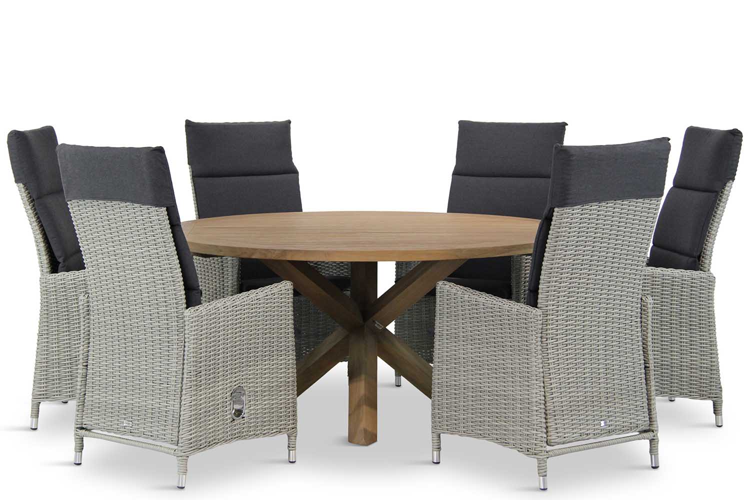 Garden Collections Madera-Sand City rond 160 cm dining tuinset 7-delig