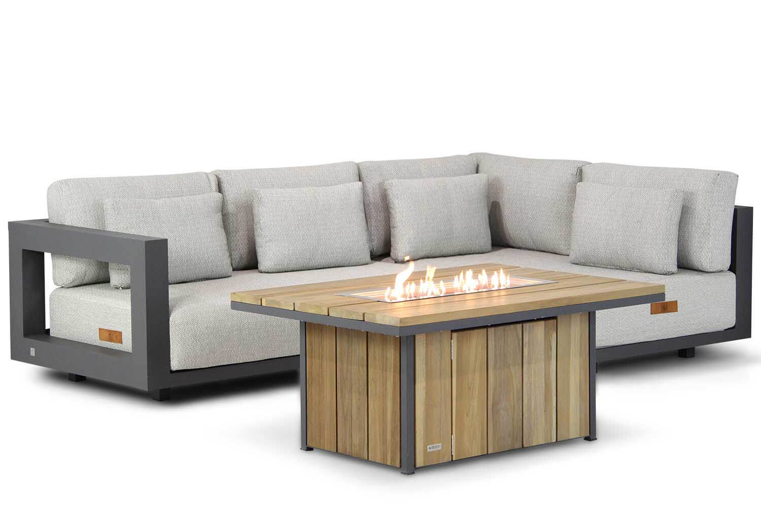 4 Seasons Outdoor Metropolitan/Lifestyle Seaside 120 cm hoek loungeset 3-delig