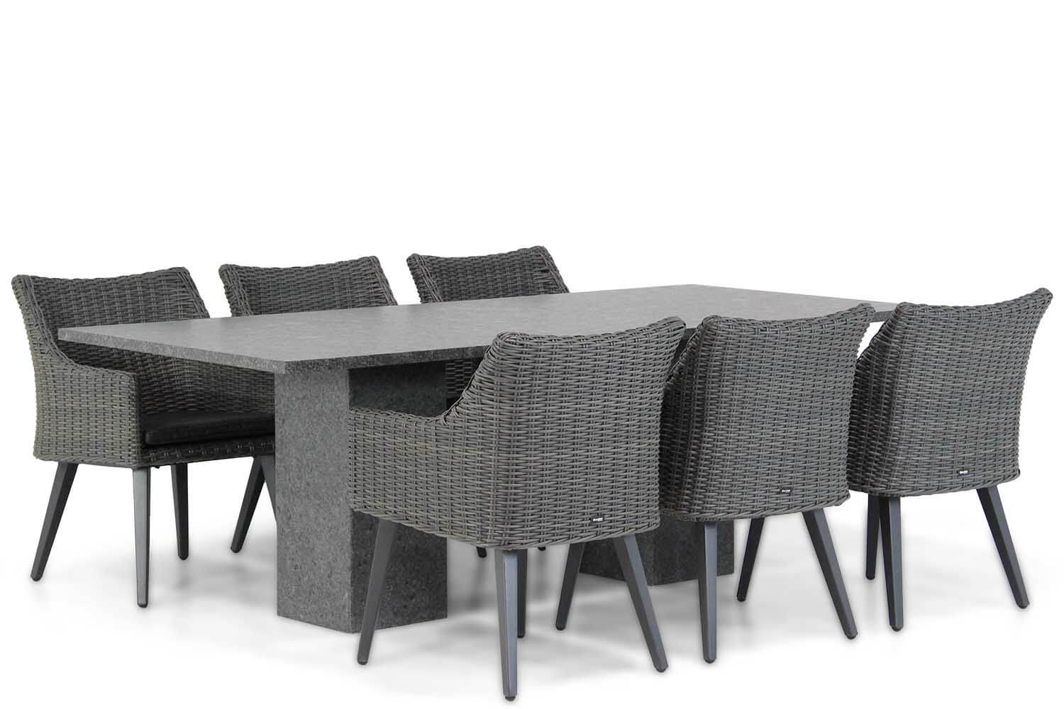 Garden Collections Milton/Graniet 220 cm dining tuinset 7-delig