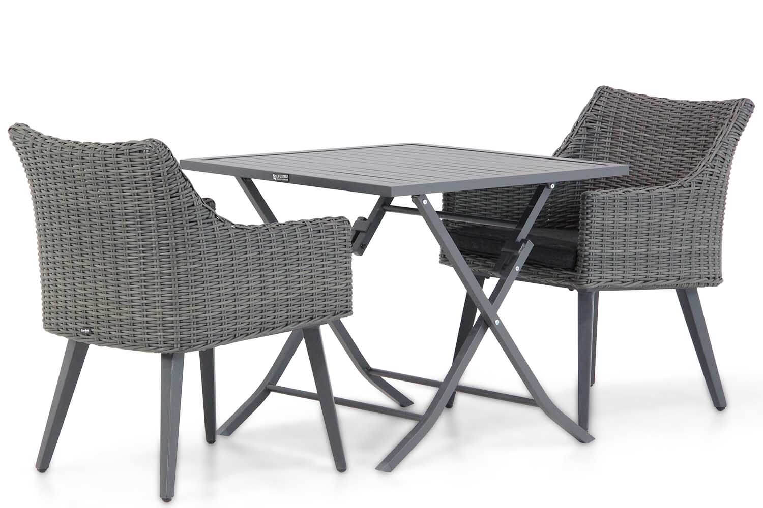 Garden Collections Milton/Nicola 80 cm dining tuinset 3-delig Garden Collections Milton/Nicola 80 cm dining tuinset 3-delig