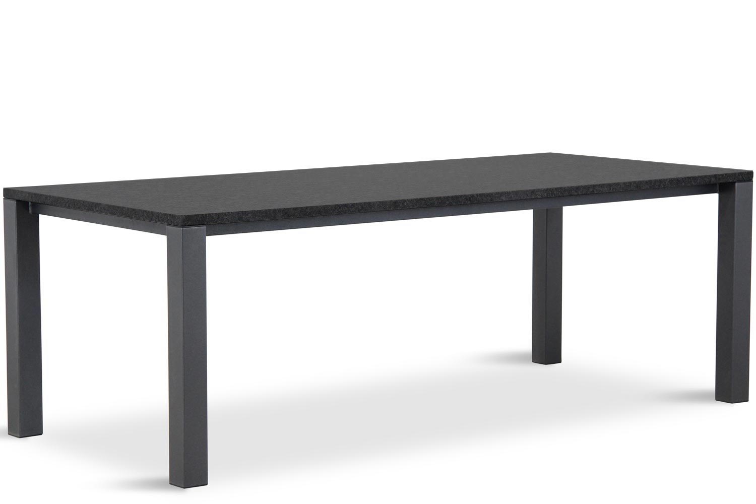 Van Dijk Munster 220 cm dining tuintafel met pearl black blad