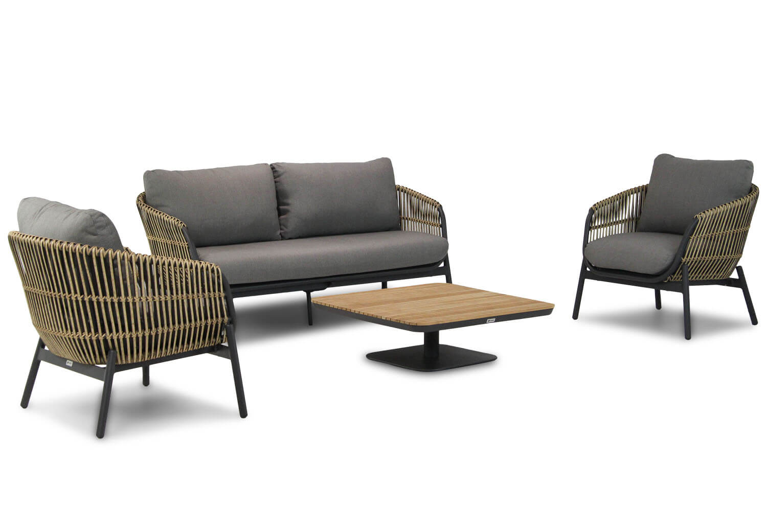 Coco Nathan/Ralph 90 cm stoel-bank loungeset 4-delig