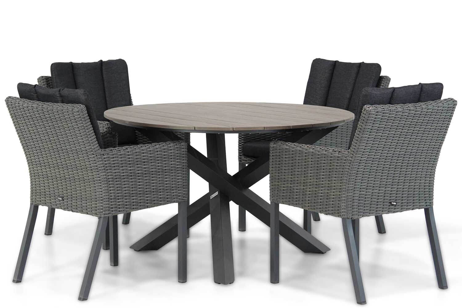 Garden Collections Oxbow/Ancona 125 cm dining tuinset 5-delig