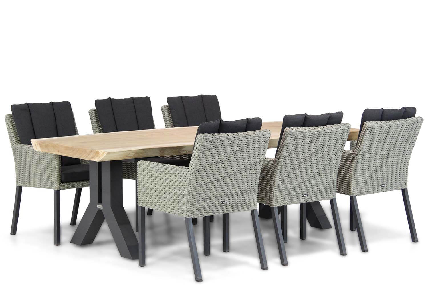 Garden Collections Oxbow/Woodside 240 cm dining tuinset 7-delig Garden Collections Oxbow/Woodside 240 cm dining tuinset 7-delig
