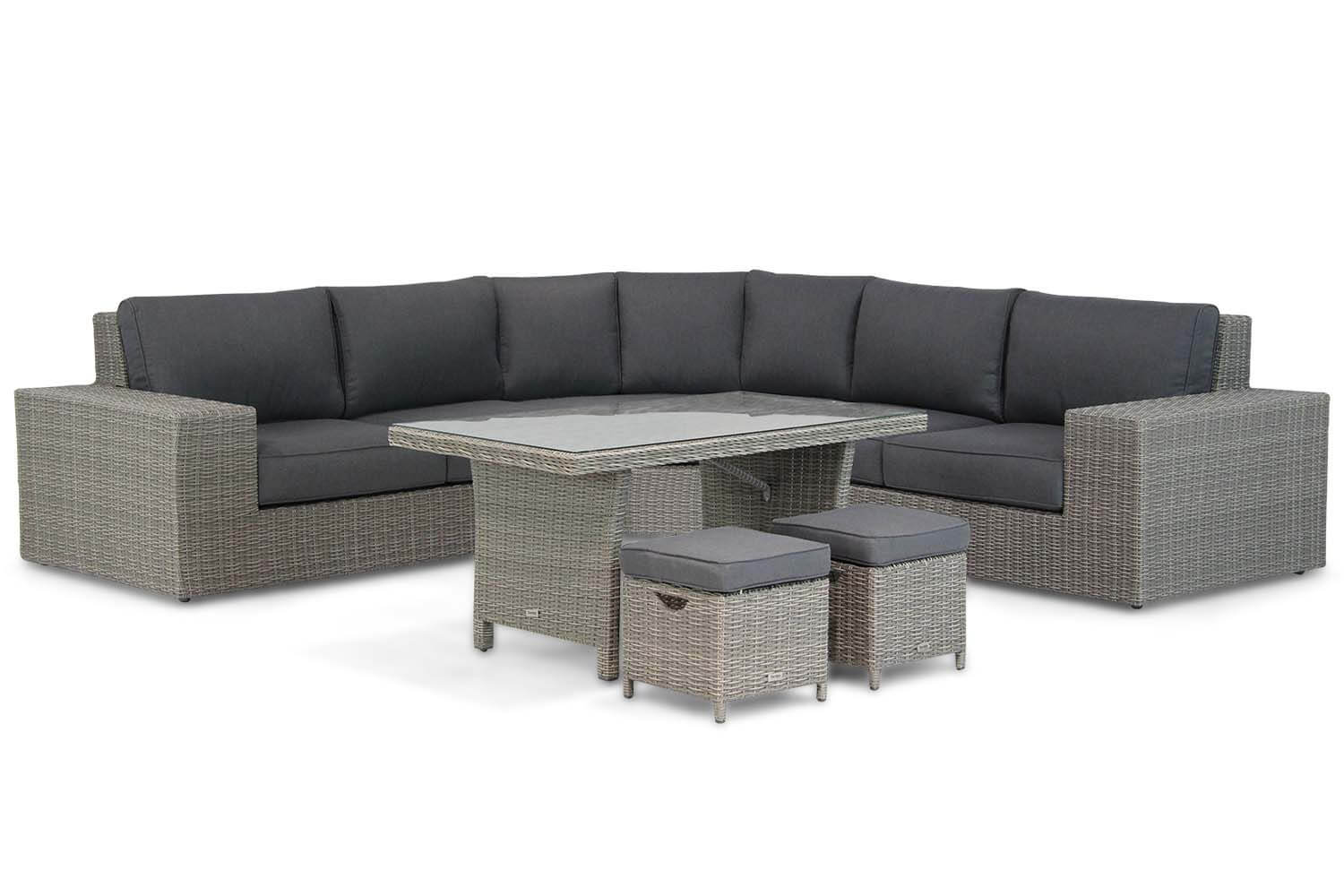 Garden Collections Oxford New Castle 140 cm hoek loungeset 6 delig