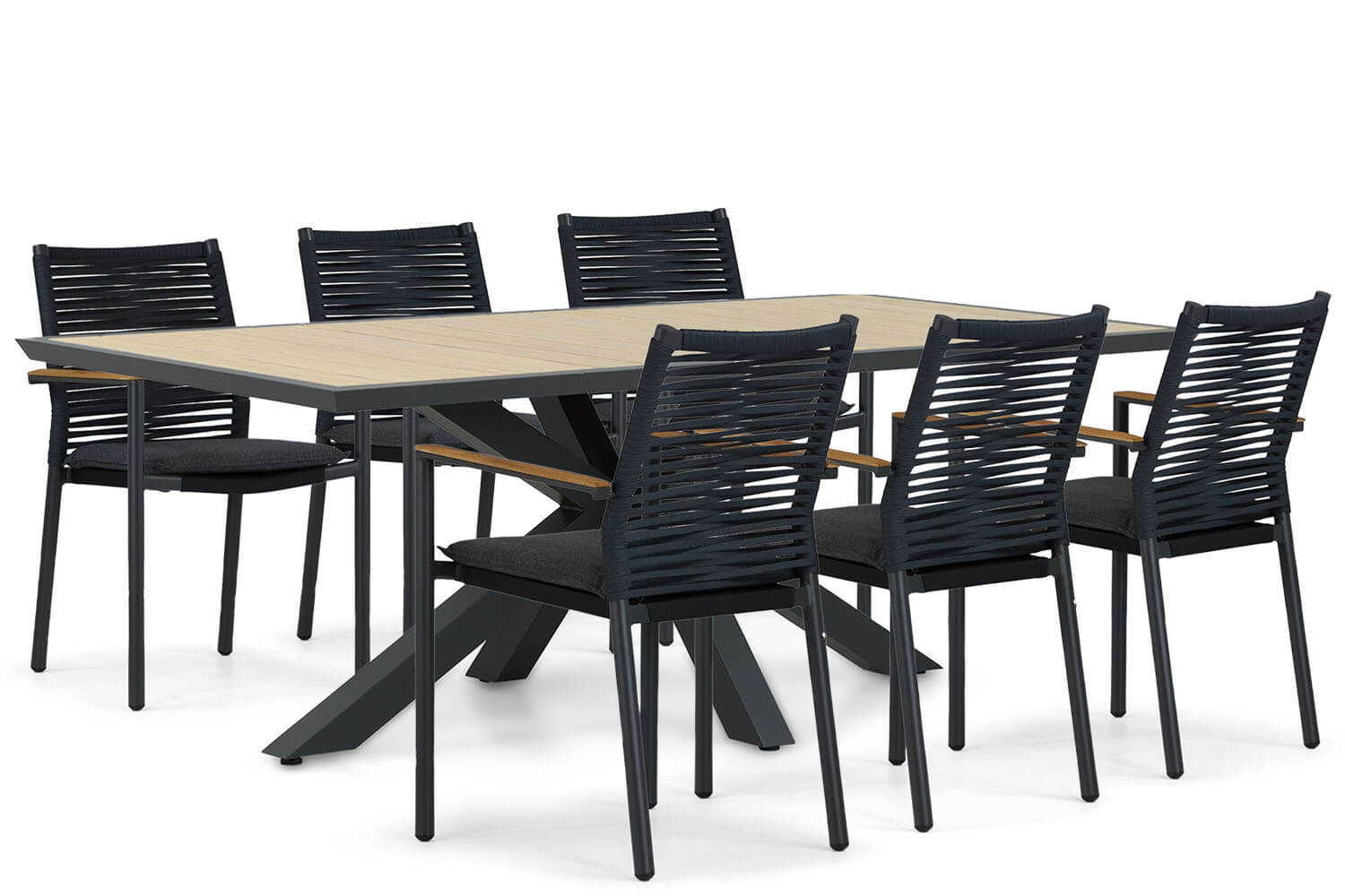 Santika Giovane/Palermo 215 cm dining tuinset 7-delig
